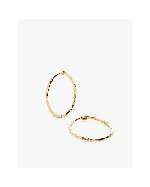 Monica Vinader Metallic Mv Siren 14Ct- Medium Hoop Earrings
