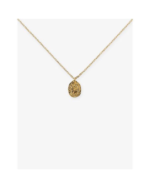 Monica Vinader White Combinations 18Ct- Vermeil Pendant Necklace