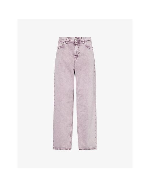Carhartt Purple Brandon Wide-Leg Denim Jeans