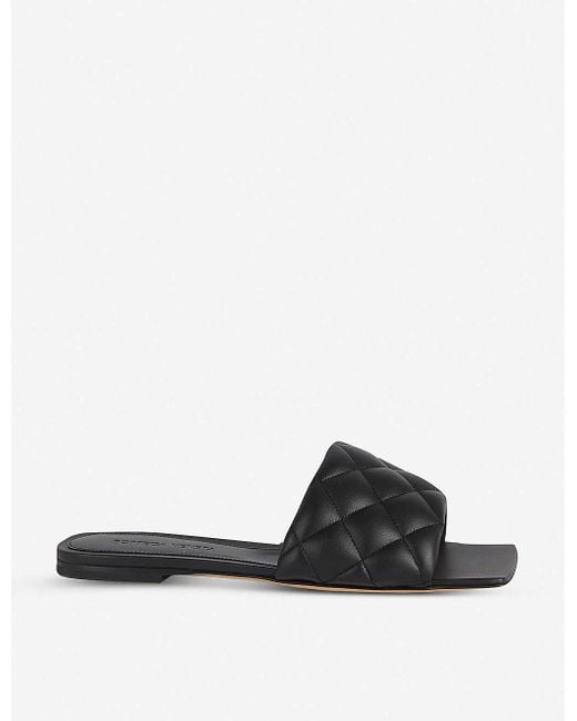 bottega veneta quilted leather flat sandals