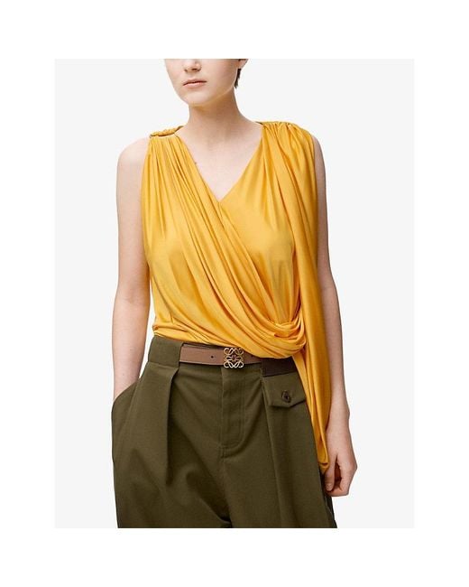 Loewe Multicolor Anagram Bombé Reversible Leather Belt