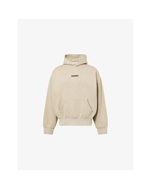 Fear Of God Natural Classic Fleece Logo-Embellished Cotton-Blend Hoody for men
