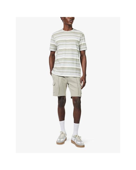 Arne Natural Everyday Lux Cotton-Blend Cargo Shorts for men