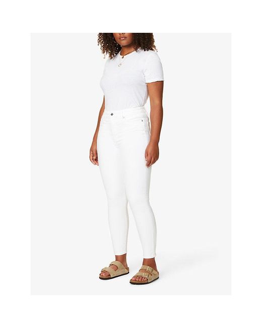 GOOD AMERICAN Good Legs Crop Skinny High-rise Jeans Uk in White | Lyst  Canada