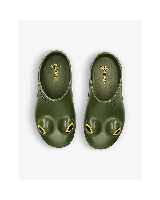 J.W. Anderson Green X Wellipets Frog Hand-painted Pvc Clogs for men