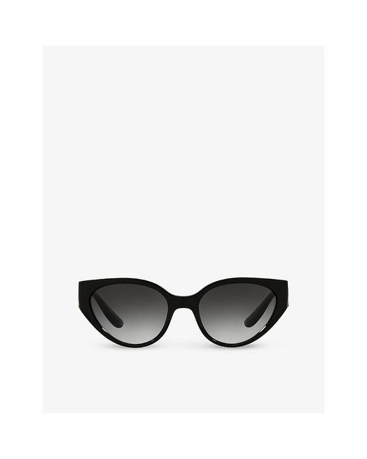 Dolce & Gabbana Black Dg6146 Logo-plaque Acetate Sunglasses