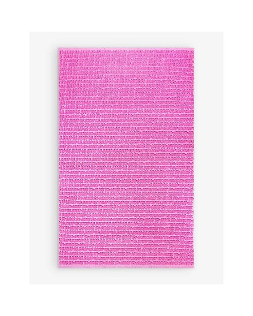 Skims Pink Signature Swim Logo Cotton-terry Beach Towel 165cm X 101cm