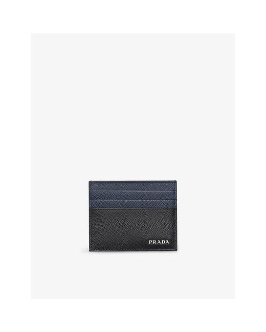 Prada Blue Saffiano Leather Wallet for men