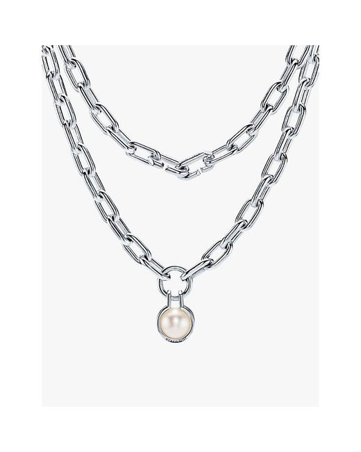 Tiffany & Co Metallic Tiffany Hardwear Sterling- And Freshwater Pearl Necklace
