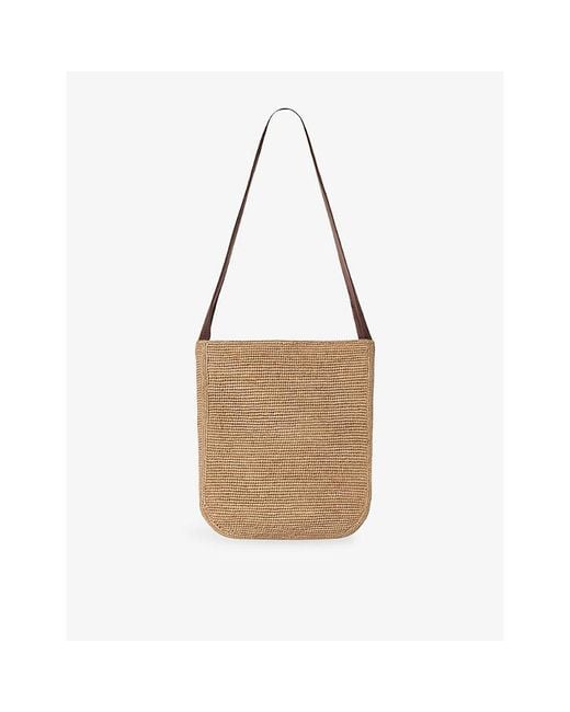 The Row Natural Lori Raffia Shoulder Bag