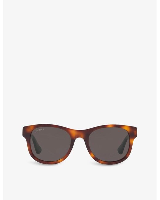 Gucci GG0003SN Tortoiseshell Wayfarer-frame Acetate Sunglasses in Brown ...