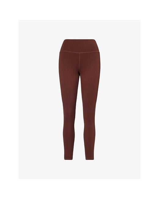 Now You Live Red Willoughby High-Rise Yoga Leggings