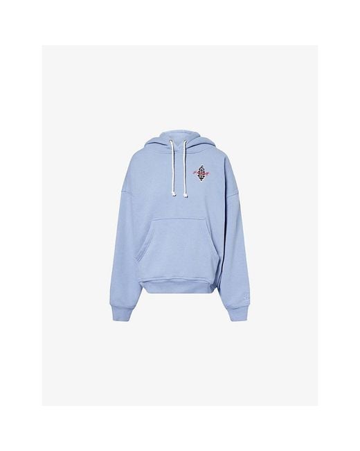 Fp Movement Blue Final Call Logo-Print Cotton-Blend Hoody
