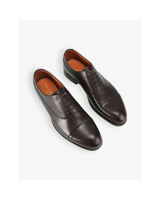 Kurt Geiger Black Sloane Oxford Leather Shoes for men