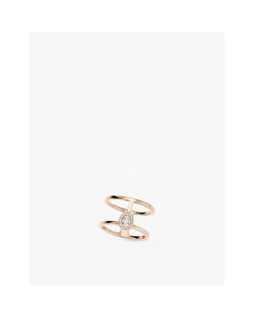 Messika Metallic Glam'Azone Two-Row Diamond Pavé Ring