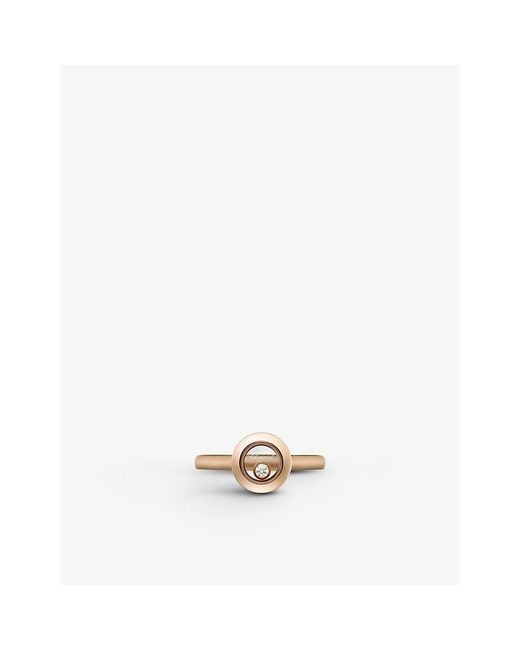 Chopard Metallic Happy Diamonds Icons 18Ct Rose- And 0.05Ct Brilliant-Cut Diamond Ring