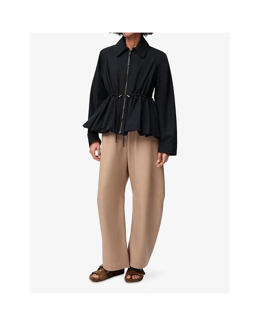Loewe Black Drawstring-Waist Cotton-Blend Jacket