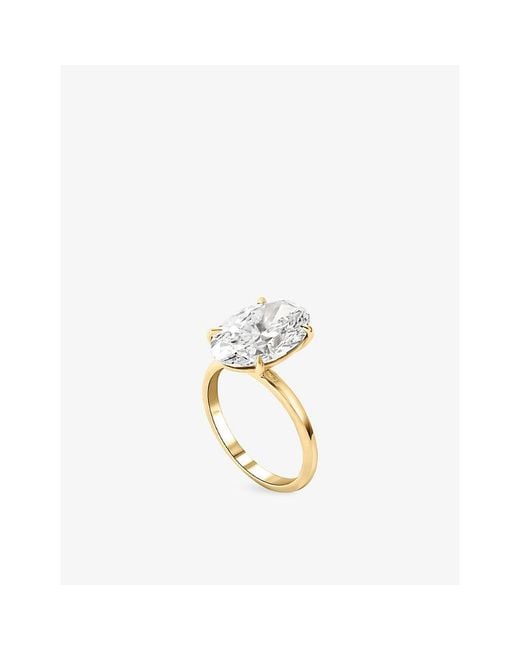 The Diamond Lab White Timeless Oval-Cut 18Ct- And 5.14Ct Lab-Grown Diamond Ring