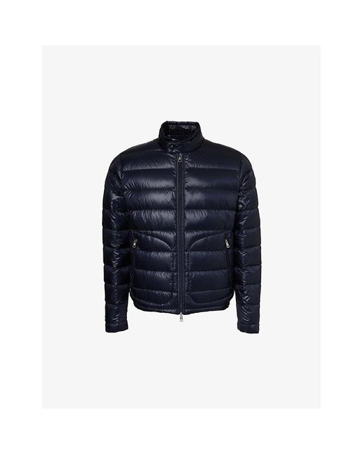 Moncler Blue Acorus Brand-patch Regular-fit Shell-down Jacket for men