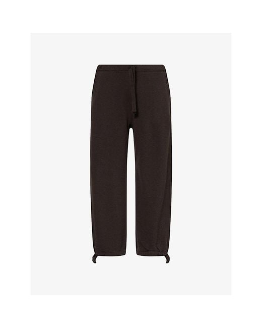 Visvim Black Drawstring Wide-Leg Wool-Blend Jogging Bottoms for men