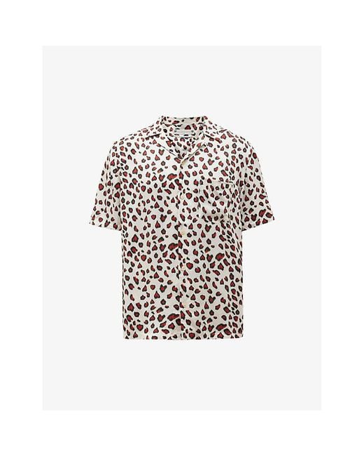 AllSaints White Romantik Leopard-print Woven Shirt X for men