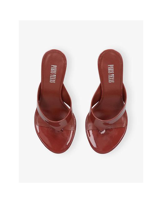 Paris Texas Pink Lidia Thong 70 Leather Mules