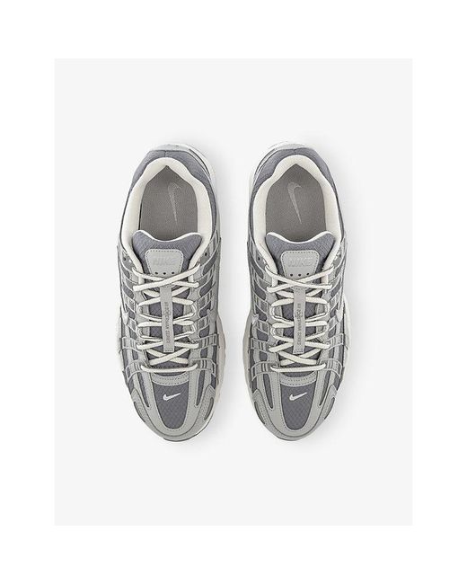 Nike White P-6000 Leather And Mesh Trainers for men