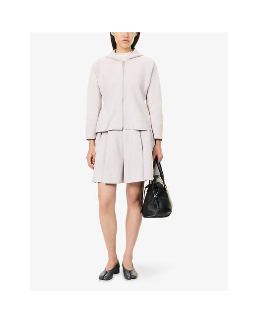 CFCL Natural Milan Pleated Wide Knitted Shorts