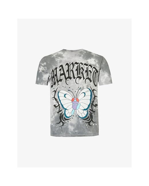 Market Gray X Pokémon Butterfree Graphic-print Cotton-jersey T-shirt for men