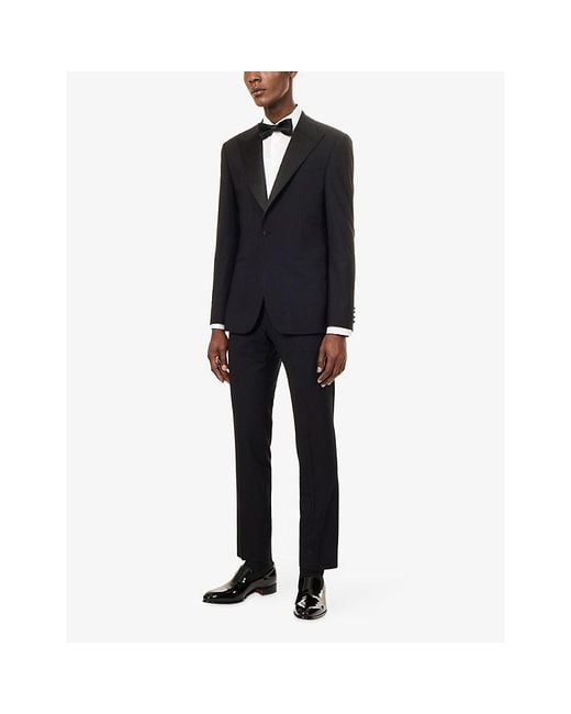 Ted Baker X The Gentleman Blue Ted Baker X The Gentlemen Slim-Fit Single-Breasted Wool-Blend Blazer for men