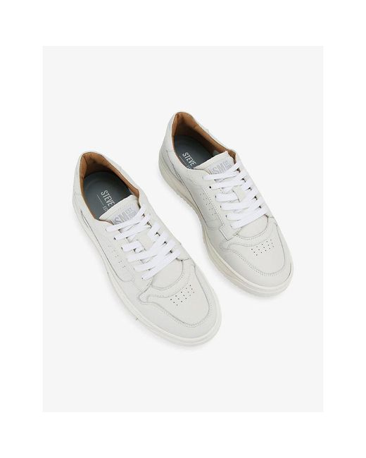 Steve Madden White Cliff Leather Trainers for men