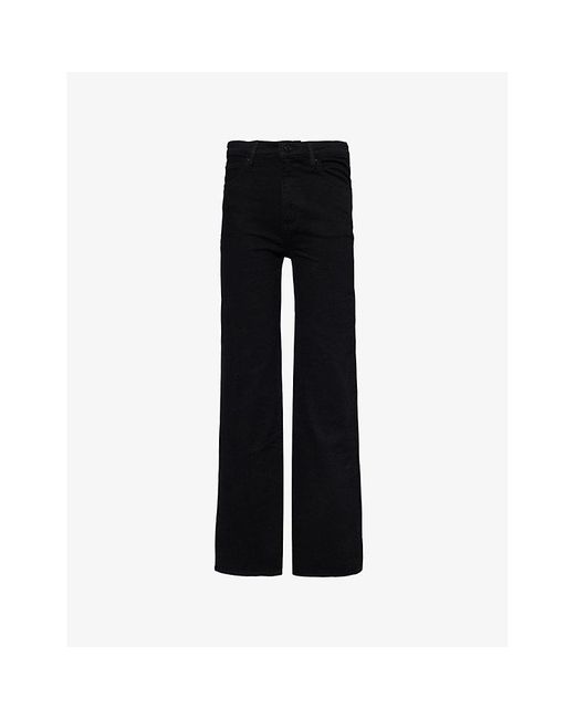 FRAME Black The Arrow High-Rise Bootcut-Leg Stretch-Denim Jeans