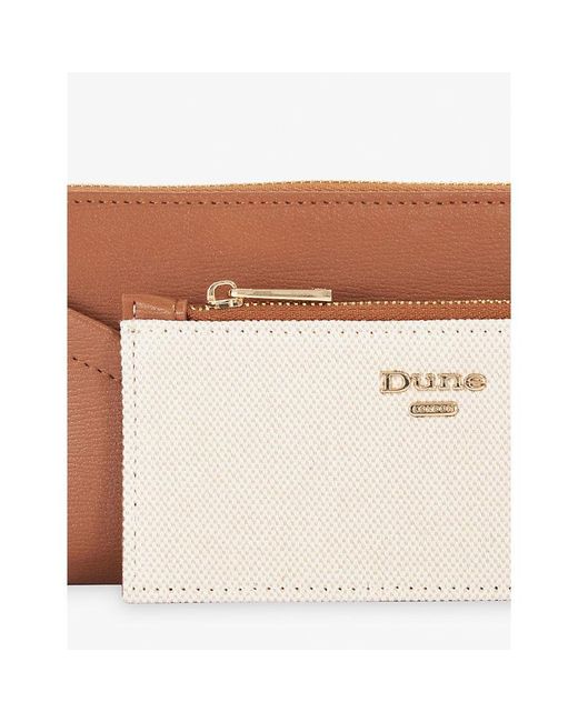 Dune Brown Kelbey Faux-Leather Wallet