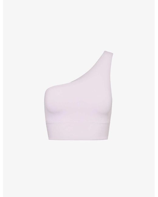 lululemon athletica Pink Align Asymmetric-shoulder Stretch-woven Bra