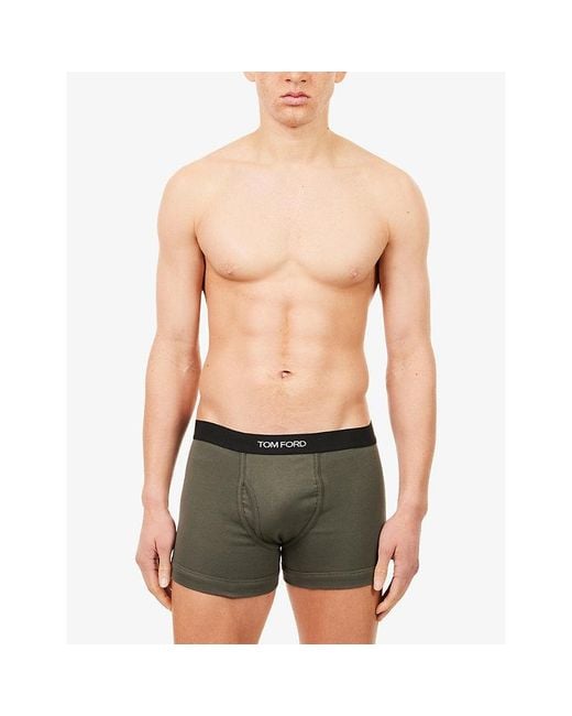 Tom Ford Black Classic Pack Of Two Cotton-Jersey Boxer Briefs for men