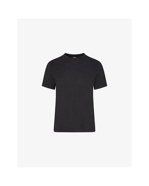 Skims Black Crewneck Short-Sleeve Cotton-Jersey T-Shirt Xxxl for men