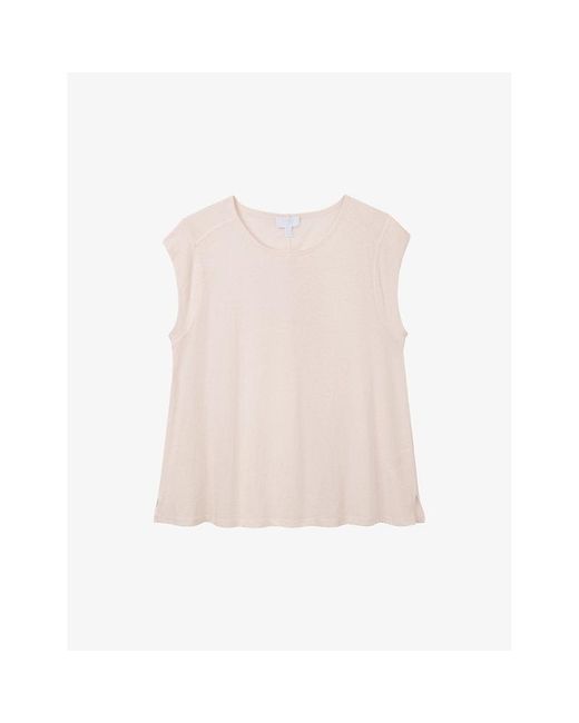 The White Company Pink Round-neck Relaxed-fit Organic-cotton T-shirt X