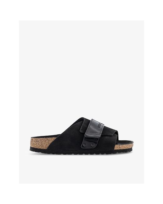 Birkenstock Black Kyoto Adjustable-strap Leather Sandals
