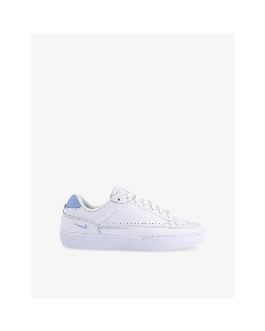 Nike White Tennis Centre Leather Trainers