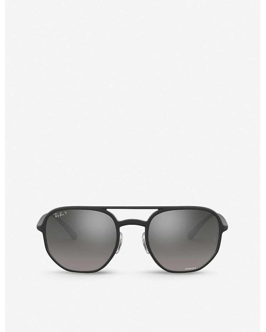 RayBan Rb4321ch Chromance Acetate Hexagonalframe Sunglasses in Grey