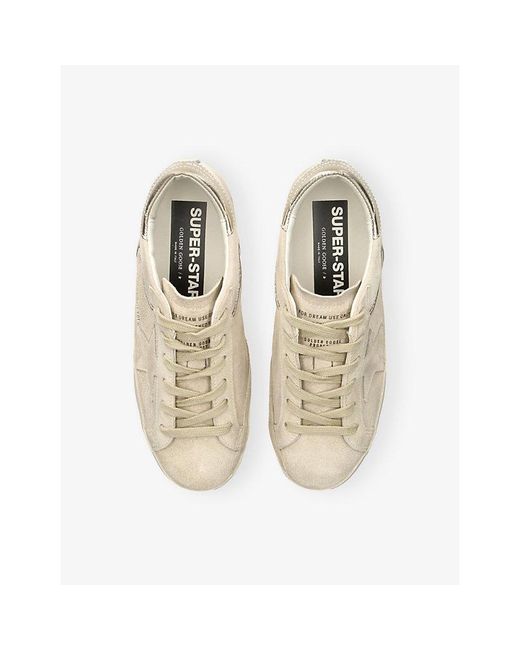 Golden Goose Deluxe Brand White Superstar Suede Trainers