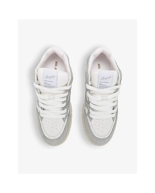Axel Arigato White Area Lo Brushed-suede And Leather Low-top Trainers for men
