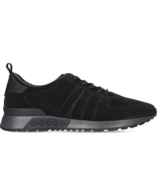Tod's Black Urban Spotivo Suede Trainers for men