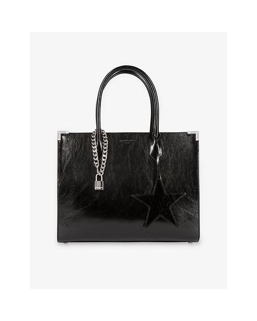 The Kooples Black Ming Leather Tote Bag