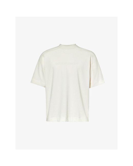 Emporio Armani White Brand-embossed Relaxed-fit Cotton-jersey T-shirt X for men