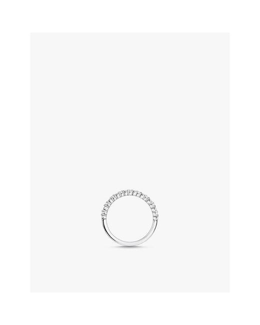 Thomas Sabo White Crossover Dots Sterling- And Zirconia Ring