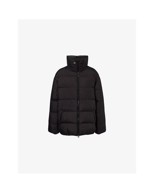 Perfect Moment Black Funnle-Neck Shell-Down Puffer Jacket