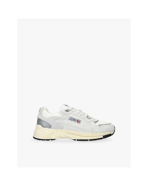 Autry White Hyperway Suede And Mesh Trainers for men