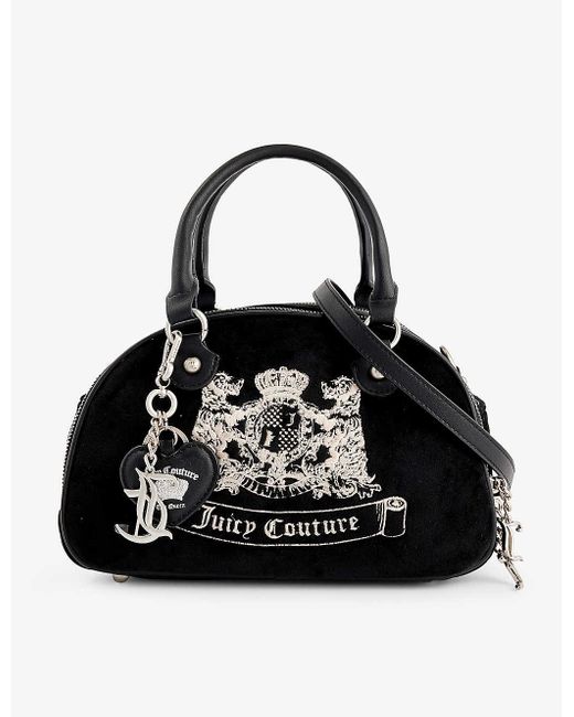 Juicy Couture Black Brand-embroidered Twin-handle Cross-body Bag