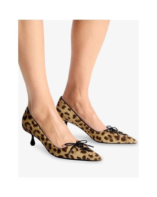 Jimmy Choo Metallic Scarlett 50 Leopard-Pattern Calf-Hair Courts